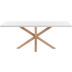 Nosh Argo Tisch 160 x 100 cm mit weiem Melamin und Stahlbeinen mit Holzeffekt
