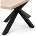 Nosh Argo Tisch 200 x 100 cm aus Melamin natur und schwarzen Stahlbeine