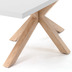 Nosh Argo Tisch 200 x 100 cm mit Melamin wei und Stahlbeinen mit Holzeffekt