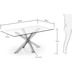 Nosh Argo Tisch aus Glas und Beine aus rostfreiem Stahl 180 x 100 cm
