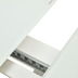 Nosh Atminda Ausziehtisch aus getempertem Glas Stahlbeine mit weiem Finish 160 (210) x 90 cm
