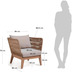 Nosh Belleny Sessel aus Seil in Beige und massivem Akazienholz FSC 100%