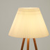 Nosh Benicarlo Stehlampe aus Kautschukholz mit natrlichem Finish und Beige
