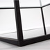 Nosh Blackhill Couchtisch 80 x 80 cm aus Glas und Stahl mit schwarzem Finish