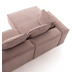 Nosh Blok 2-Sitzer-Sofa mit Chaiselongue links breiter Cord rosa 240 cm