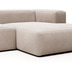 Nosh Blok 2-Sitzer Sofa mit Chaiselongue rechts beige 240 cm