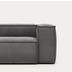 Nosh Blok 3-Sitzer-Sofa breiter Cord grau 240 cm