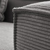 Nosh Blok 3-Sitzer-Sofa mit Chaiselongue links breiter Cord grau 300 cm