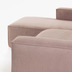 Nosh Blok 3-Sitzer-Sofa mit Chaiselongue links breiter Cord rosa 300 cm