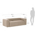 Nosh Blok 3-Sitzer Sofa beige 240 cm