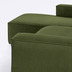 Nosh Blok 4-Sitzer-Sofa mit Chaiselongue links breiter Cord grn 330 cm