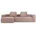 Nosh Blok 4-Sitzer-Sofa mit Chaiselongue links und breitem Cord rosa 330cm