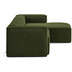 Nosh Blok 4-Sitzer-Sofa mit Chaiselongue rechts und breitem Cord grn 330cm