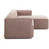 Nosh Blok 4-Sitzer-Sofa mit Chaiselongue rechts und breitem Cord rosa 330cm