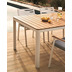 Nosh Bona Tisch 100% outdoor massives Teakholz und Aluminium in Wei 200 x 100 cm