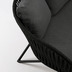 Nosh Branzie 3-Sitzer-Sofa aus schwarzem Seil 180 cm