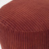 Nosh Cadenet runder Pouf breiter Cord Terrakotta  40 cm