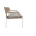 Nosh Cailin 2-Sitzer Sofa beiges Seil und verzinkte Stahlbeine wei 150 cm