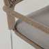 Nosh Cailin Sessel aus beigefarbenem Seil und wei lackierten verzinkten Stahlbeinen