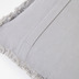 Nosh Cedella Kissenbezug 100% Baumwolle Samt und Fransen grau 45 x 45 cm