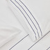 Nosh Cintia Set aus Bettdeckenbezug und Kissenhlle aus Baumwollperkal mit aufgestickten Streif