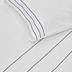 Nosh Cintia Set aus Bettdeckenbezug und Kissenhlle aus Baumwollperkal mit aufgestickten Streif