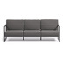 Nosh Comova 3-Sitzer-Sofa 100% outdoor dunkelgrau und aus schwarzem Aluminium 222 cm