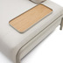 Nosh Compo 3-Sitzer-Sofa Beige, kleines Tablett Eichenfurnier und Metallgestell grau 232cm