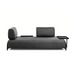Nosh Compo 3-Sitzer Sofa dunkelgrau mit groem Tablett 252 cm
