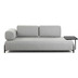 Nosh Compo 3-Sitzer Sofa hellgrau 232 cm
