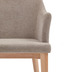 Nosh Croft Stuhl aus brauner Chenille mit Beinen aus massiver Esche