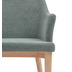 Nosh Croft Stuhl aus dunkelgrner Chenille mit Beinen aus massiver Esche