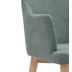 Nosh Croft Stuhl aus dunkelgrner Chenille mit Beinen aus massiver Esche