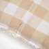 Nosh Dawa Kissenbezug aus Baumwolle und Leinen wei und beige kariert 45 x 45 cm