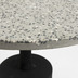 Nosh Delano Beistelltisch aus Terrazzo in Grau und Stahlbeine in Schwarz  55 cm