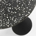 Nosh Delano Beistelltisch aus Terrazzo in Schwarz und Stahlbeine in Schwarz  40 cm
