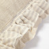 Nosh Deva Kissenbezug aus Leinen natur und Rand mit Streifen beige 45 x 45 cm