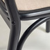 Nosh Doriane Stuhl aus massiver Ulme mit schwarzer Lackierung und gepolsterter Sitzflche