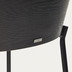 Nosh Eamy Hocker hellgrau Eschenfurnier mit schwarzem Finish und Metall in Schwarz Hhe 77 cm