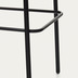 Nosh Eamy Hocker hellgrau Eschenfurnier mit schwarzem Finish und Metall in Schwarz Hhe 77 cm