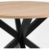 Nosh Full Argo runder Tisch mit Melamin natur und schwarzen Stahlbeinen  119 cm
