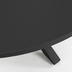 Nosh Full Argo runder Tisch mit schwarzer MDF-Platte und schwarzen Stahlbeinen  119 cm