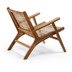 Nosh Grignoon Sessel aus massivem Akazienholz und geflochtener Korbweide 100% FSC