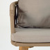 Nosh Hemilce Stuhl aus beigem Seil und Beinen aus massivem Akazienholz FSC 100%