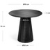 Nosh Jeanette runder Tisch aus massivem Mindiholz schwarz  90 cm