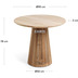 Nosh Jeanette runder Tisch aus massivem Teakholz  90 cm