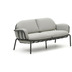 Nosh Joncols 2-Sitzer-Gartensofa aus Aluminium mit Finish in Grau 165 cm