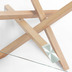 Nosh Kamido Couchtisch mit Glas und Stahlbeinen in Holzoptik 90 x 90 cm