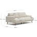 Nosh Karin 3-Sitzer-Sofa wei und Beine aus massiver Buche 231 cm