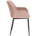 Nosh Konna Stuhl aus breitem Cord in Rosa mit schwarz lackierten Stahlbeinen